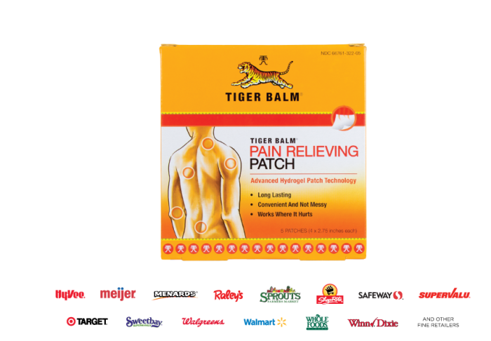TIGER BALM PAIN RELIEVING PATCH(us)